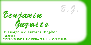 benjamin guzmits business card